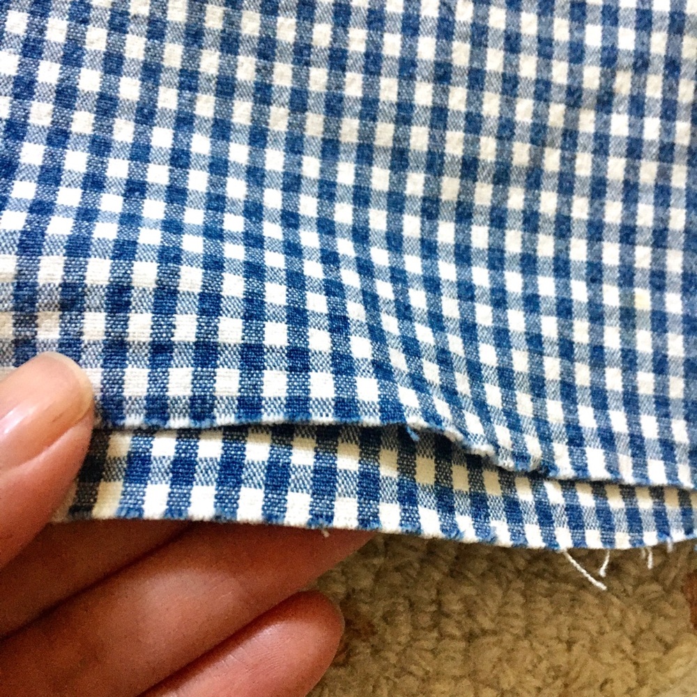 Madewell high rise denim blue white gingham short size 27 - Picture 5 of 8